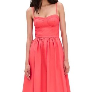 Le Bop Elegant Coral Sleeveless Dress NWT
